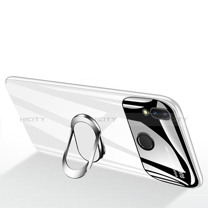 Huawei P Smart+ Plus用ハードケース プラスチック 鏡面 360度 フルカバー アンド指輪 マグネット式 ファーウェイ 