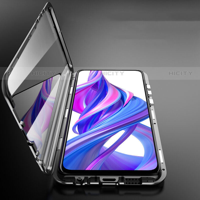 Huawei P Smart Pro (2019)用ケース 高級感 手触り良い アルミメタル 製の金属製 360度 フルカバーバンパー 鏡面 カバー M05 ファーウェイ 