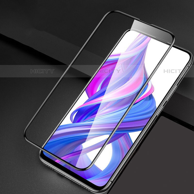 Huawei P Smart Pro (2019)用強化ガラス フル液晶保護フィルム F04 ファーウェイ ブラック
