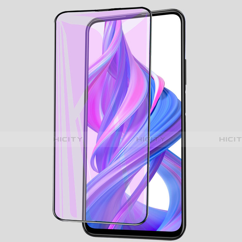 Huawei P Smart Z (2019)用強化ガラス フル液晶保護フィルム アンチグレア ブルーライト ファーウェイ ブラック