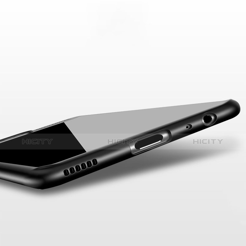 Huawei P10用シリコンケース ソフトタッチラバー 鏡面 ファーウェイ ブラック