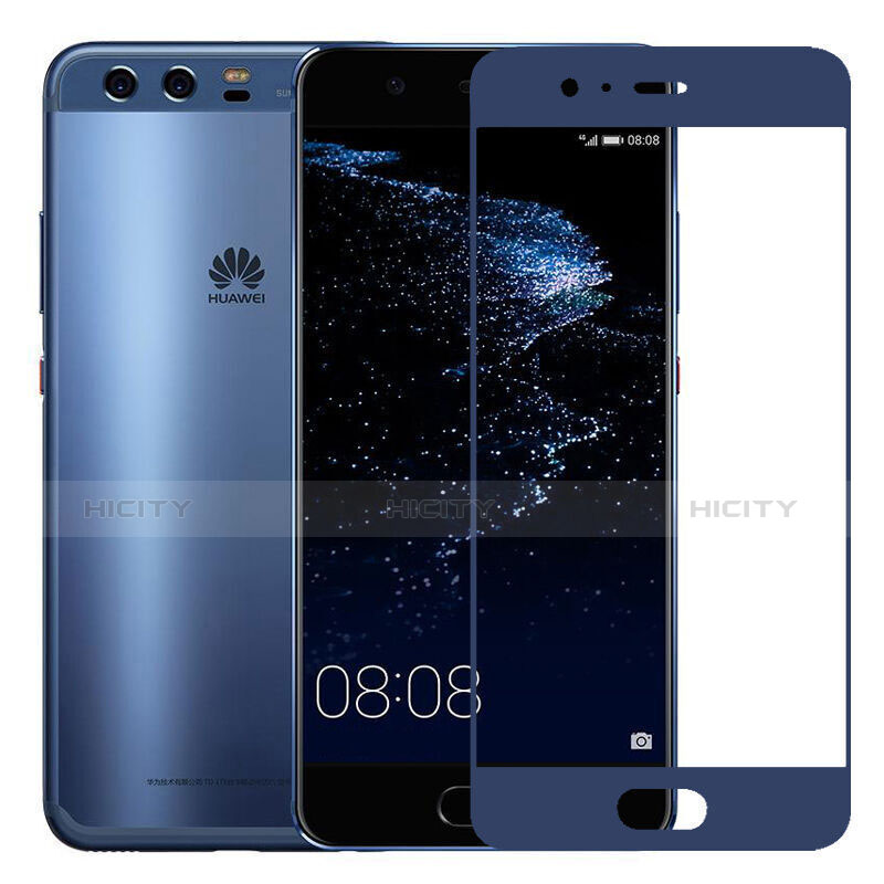 Huawei P10用強化ガラス フル液晶保護フィルム ファーウェイ ネイビー