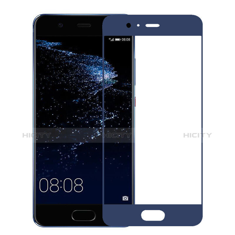 Huawei P10用強化ガラス フル液晶保護フィルム ファーウェイ ネイビー