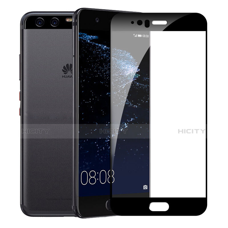 Huawei P10用強化ガラス フル液晶保護フィルム F02 ファーウェイ ブラック