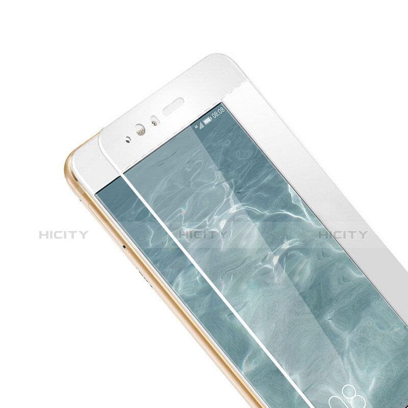 Huawei P10用強化ガラス フル液晶保護フィルム F03 ファーウェイ ホワイト