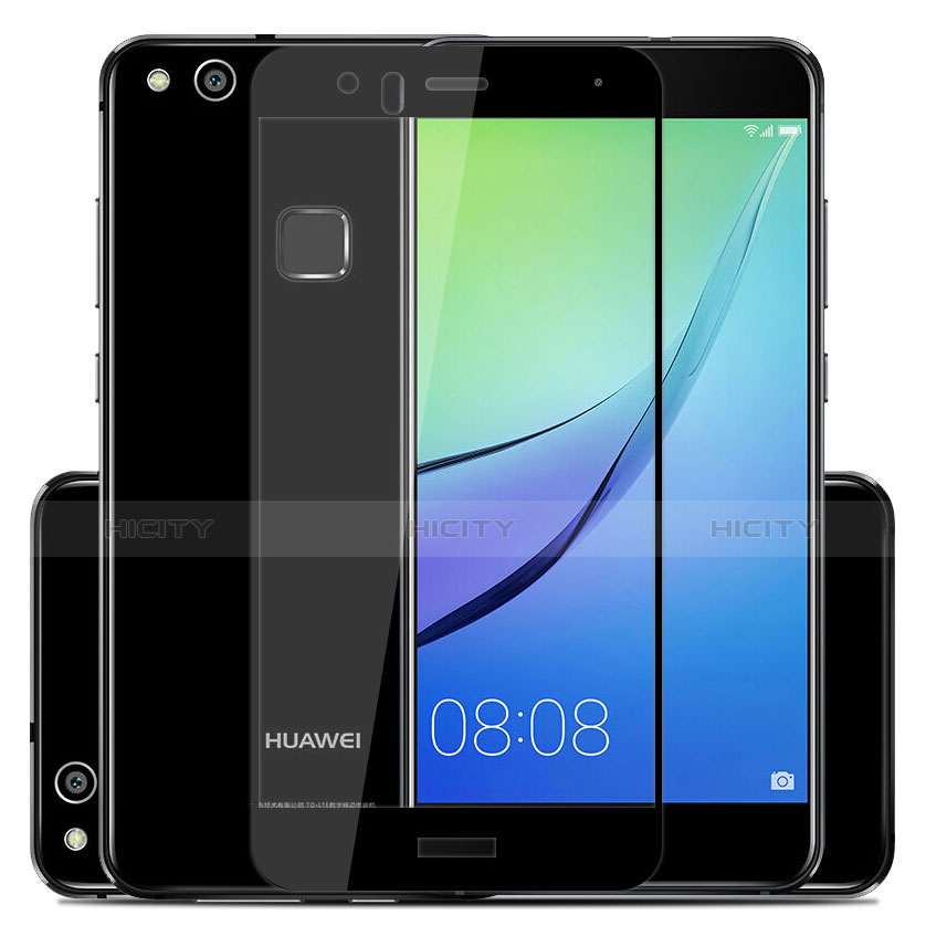 Huawei P10 Lite用強化ガラス フル液晶保護フィルム ファーウェイ ブラック