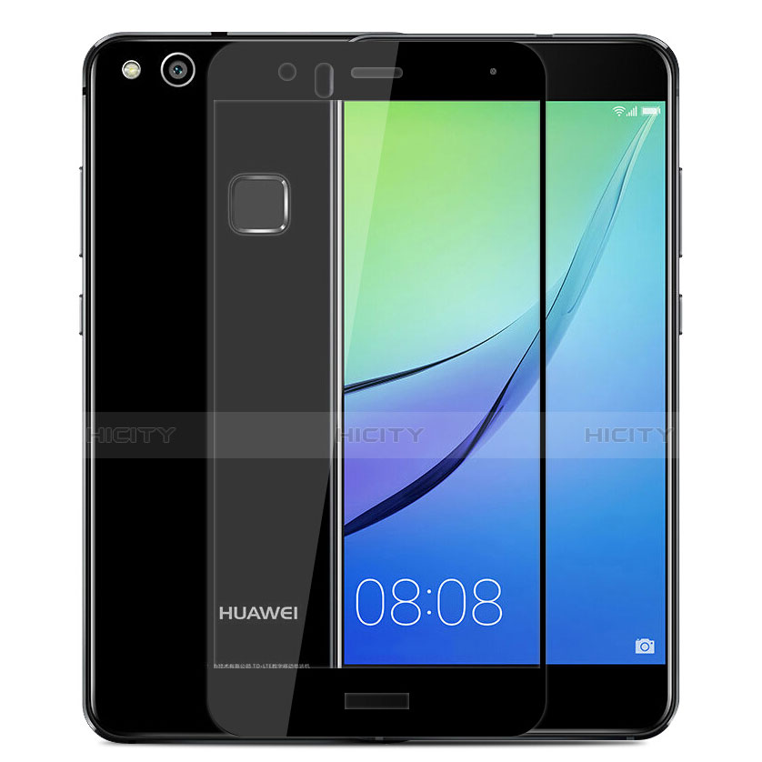 Huawei P10 Lite用強化ガラス フル液晶保護フィルム ファーウェイ ブラック