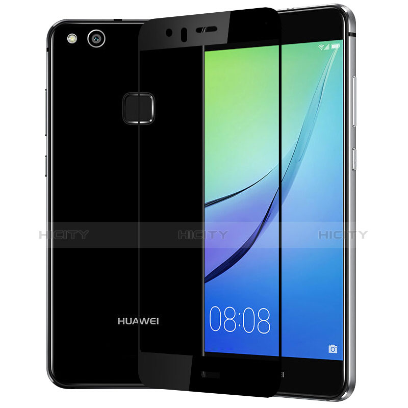 Huawei P10 Lite用強化ガラス フル液晶保護フィルム F03 ファーウェイ ブラック