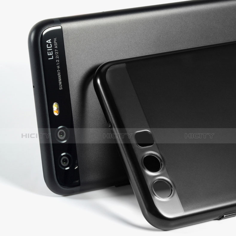 Huawei P10 Plus用極薄ケース クリア透明 プラスチック ファーウェイ ブラック