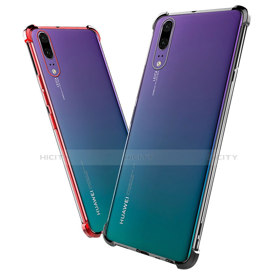 Huawei P20用極薄ソフトケース シリコンケース 耐衝撃 全面保護 透明 H03 ファーウェイ 