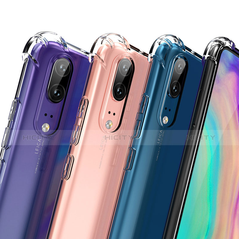 Huawei P20用極薄ソフトケース シリコンケース 耐衝撃 全面保護 透明 H01 ファーウェイ 