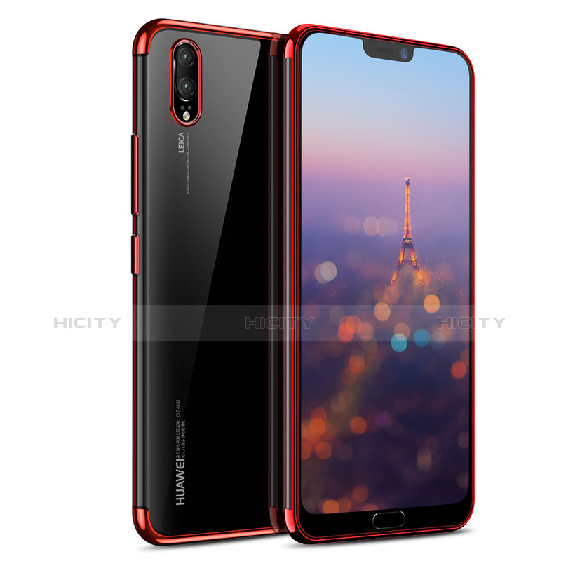 Huawei P20用極薄ソフトケース シリコンケース 耐衝撃 全面保護 クリア透明 H02 ファーウェイ 