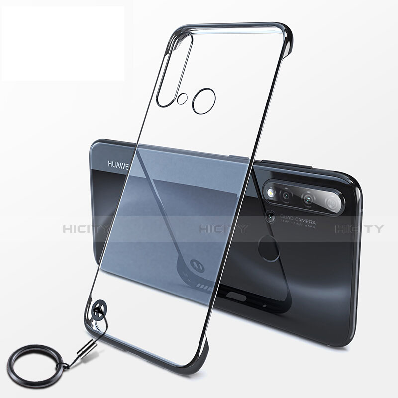 Huawei P20 Lite (2019)用ハードカバー クリスタル クリア透明 K01 ファーウェイ ブラック