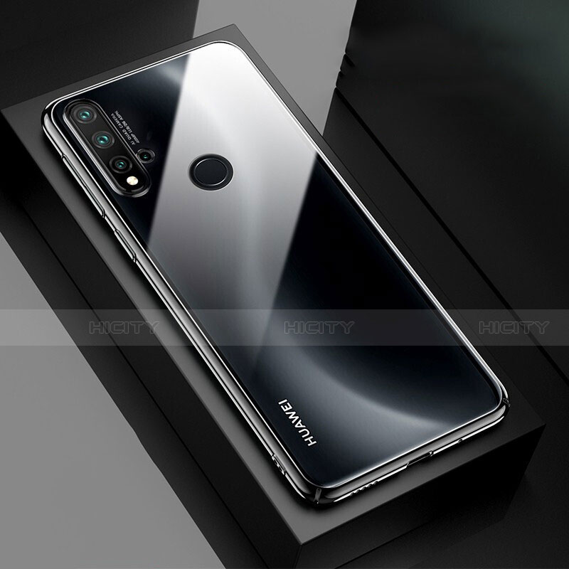 Huawei P20 Lite (2019)用ハードカバー クリスタル クリア透明 S05 ファーウェイ ブラック