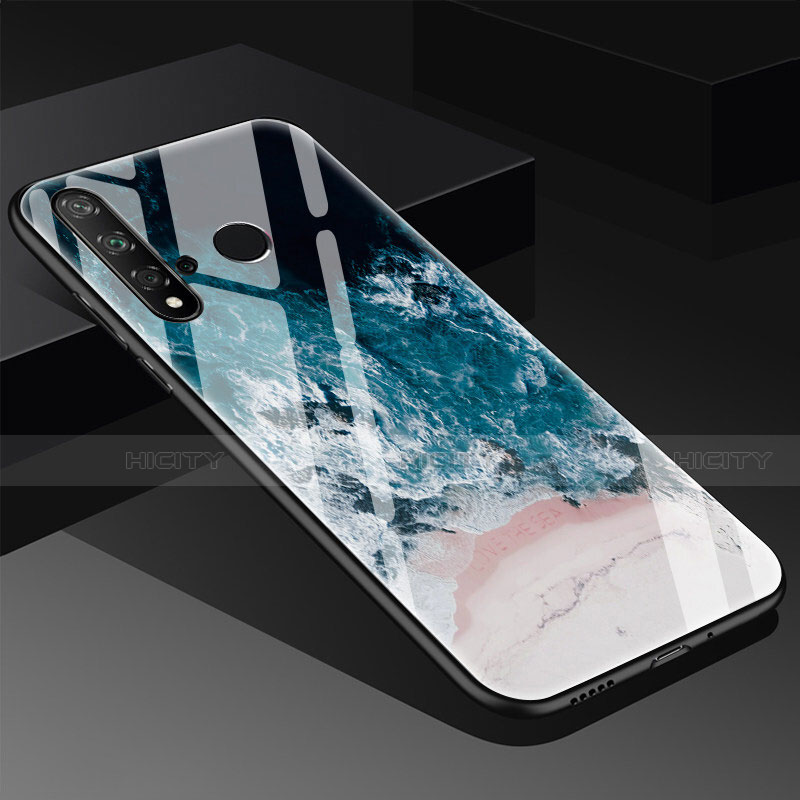 Huawei P20 Lite (2019)用ハイブリットバンパーケース プラスチック パターン 鏡面 カバー S03 ファーウェイ 