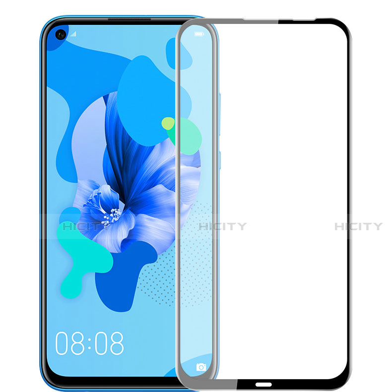 Huawei P20 Lite (2019)用強化ガラス フル液晶保護フィルム F02 ファーウェイ ブラック