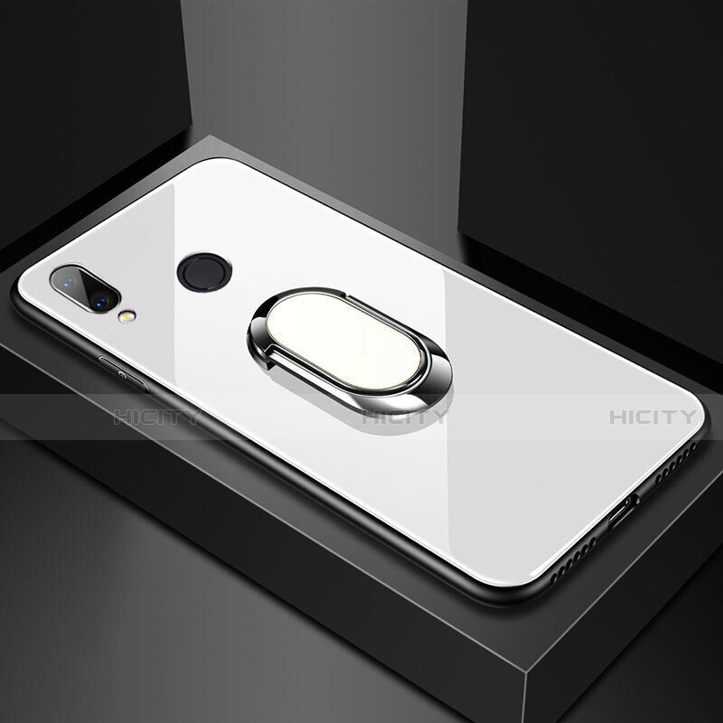 Huawei P20 Lite用ハイブリットバンパーケース プラスチック 鏡面 カバー アンド指輪 マグネット式 ファーウェイ 