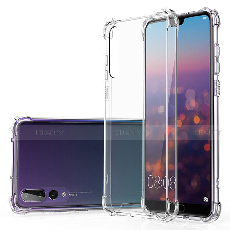 Huawei P20 Pro用極薄ソフトケース シリコンケース 耐衝撃 全面保護 クリア透明 K02 ファーウェイ クリア