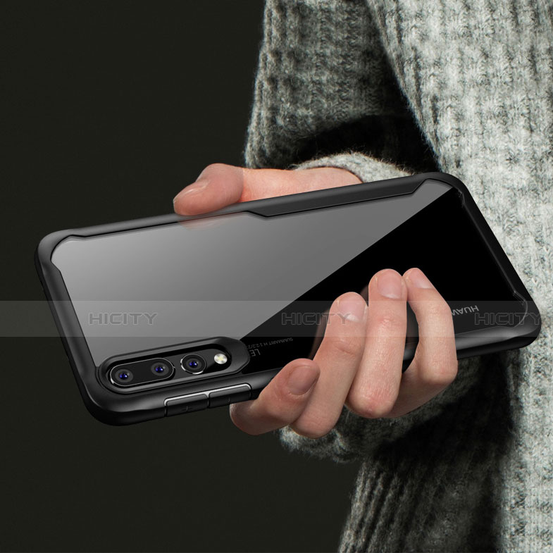 Huawei P20 Pro用ハイブリットバンパーケース クリア透明 プラスチック 鏡面 カバー H01 ファーウェイ 