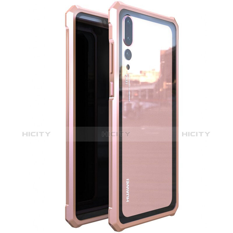 Huawei P20 Pro用ケース 高級感 手触り良い アルミメタル 製の金属製 バンパー 鏡面 カバー M03 ファーウェイ 