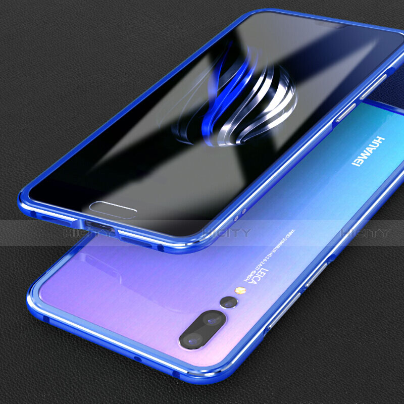 Huawei P20 Pro用ケース 高級感 手触り良い アルミメタル 製の金属製 360度 フルカバーバンパー 鏡面 カバー ファーウェイ 