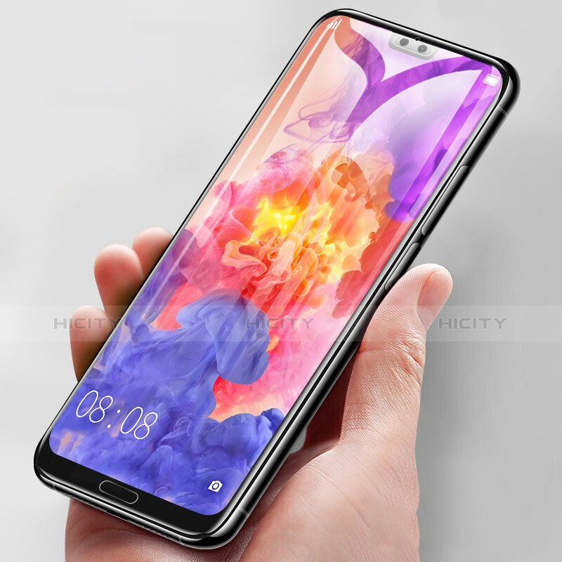 Huawei P20 Pro用強化ガラス フル液晶保護フィルム F02 ファーウェイ ブラック