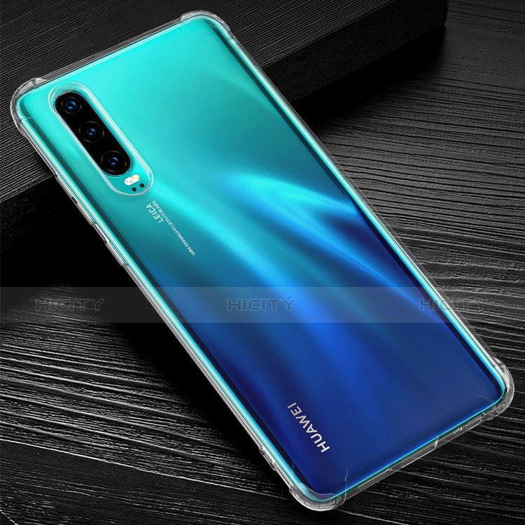 Huawei P30用極薄ソフトケース シリコンケース 耐衝撃 全面保護 クリア透明 カバー ファーウェイ クリア