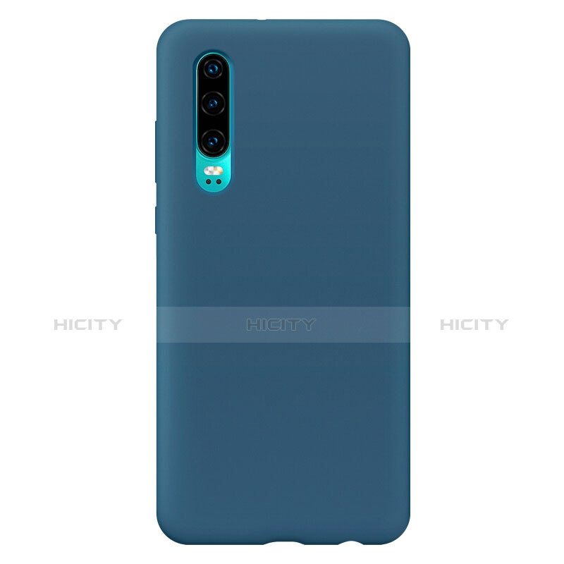 Huawei P30用極薄ソフトケース シリコンケース 耐衝撃 全面保護 S04 ファーウェイ ネイビー