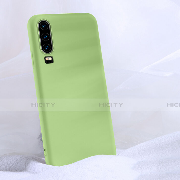 Huawei P30用360度 フルカバー極薄ソフトケース シリコンケース 耐衝撃 全面保護 バンパー C06 ファーウェイ グリーン