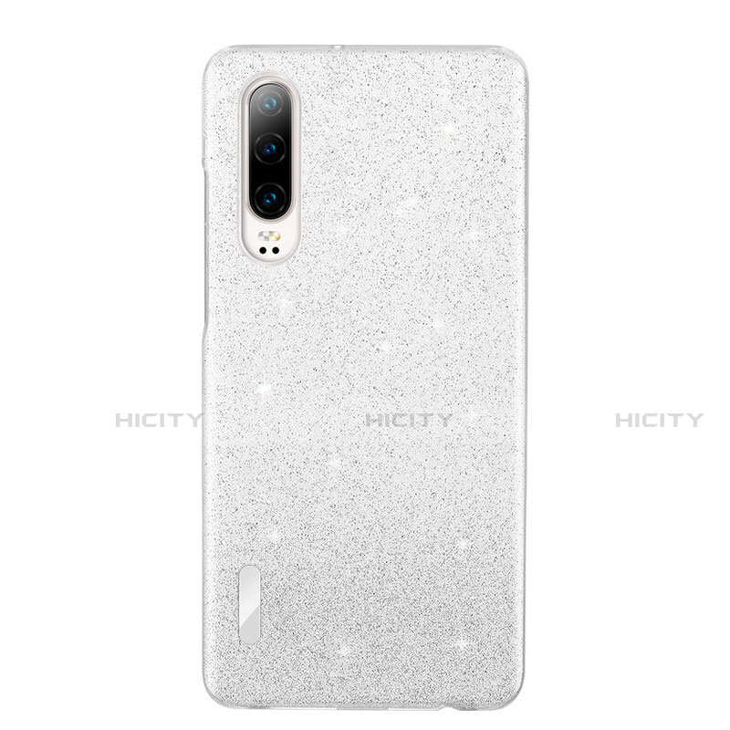 Huawei P30用極薄ソフトケース シリコンケース 耐衝撃 全面保護 クリア透明 S05 ファーウェイ ホワイト