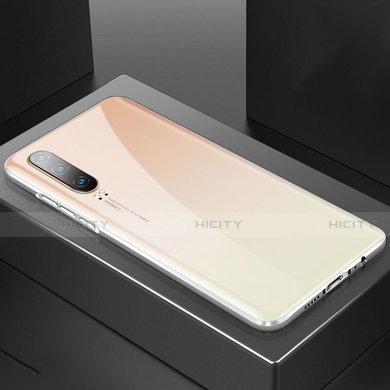 Huawei P30用ケース 高級感 手触り良い アルミメタル 製の金属製 360度 フルカバーバンパー 鏡面 カバー T06 ファーウェイ 