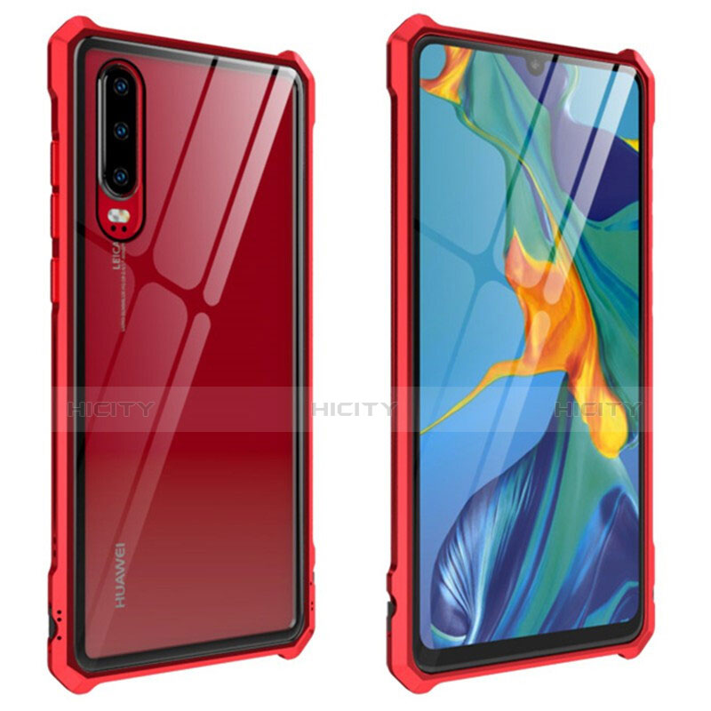 Huawei P30用ケース 高級感 手触り良い アルミメタル 製の金属製 バンパー 鏡面 カバー ファーウェイ 