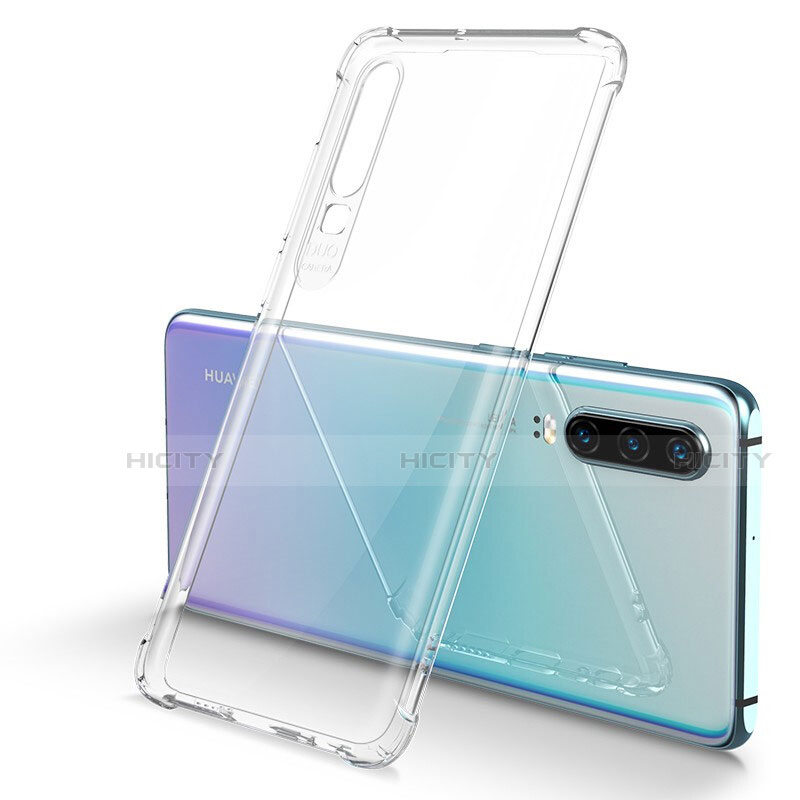 Huawei P30用極薄ソフトケース シリコンケース 耐衝撃 全面保護 透明 U01 ファーウェイ 