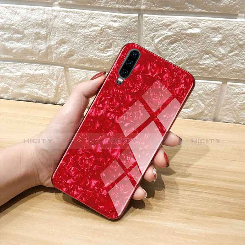 Huawei P30用ハイブリットバンパーケース プラスチック 鏡面 カバー M02 ファーウェイ 