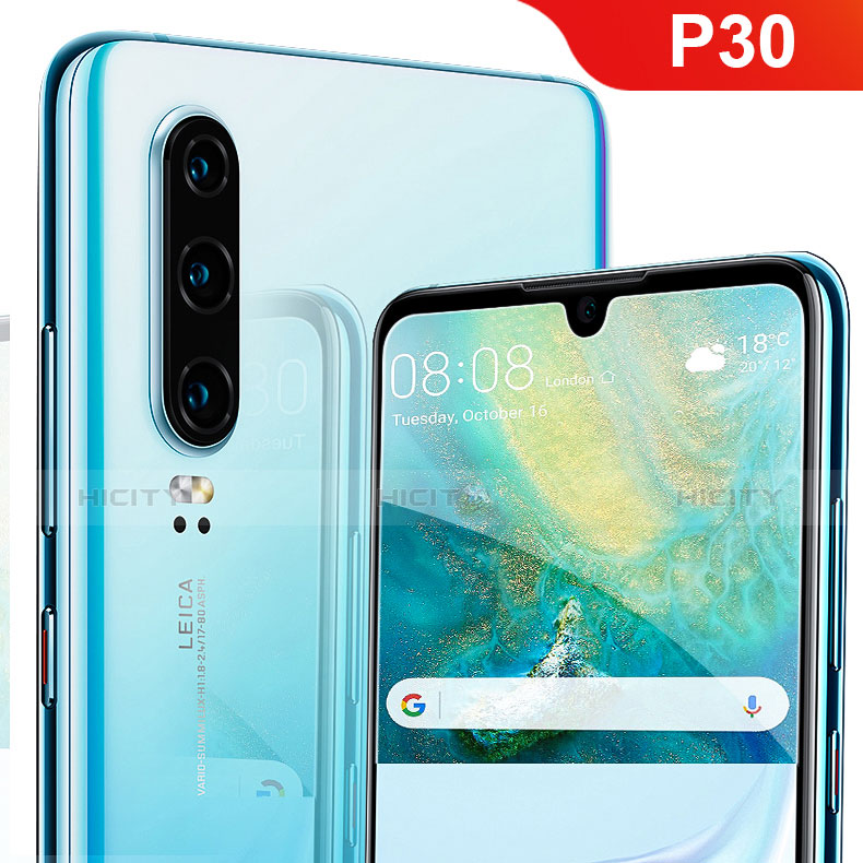 Huawei P30用強化ガラス フル液晶保護フィルム F02 ファーウェイ ブラック