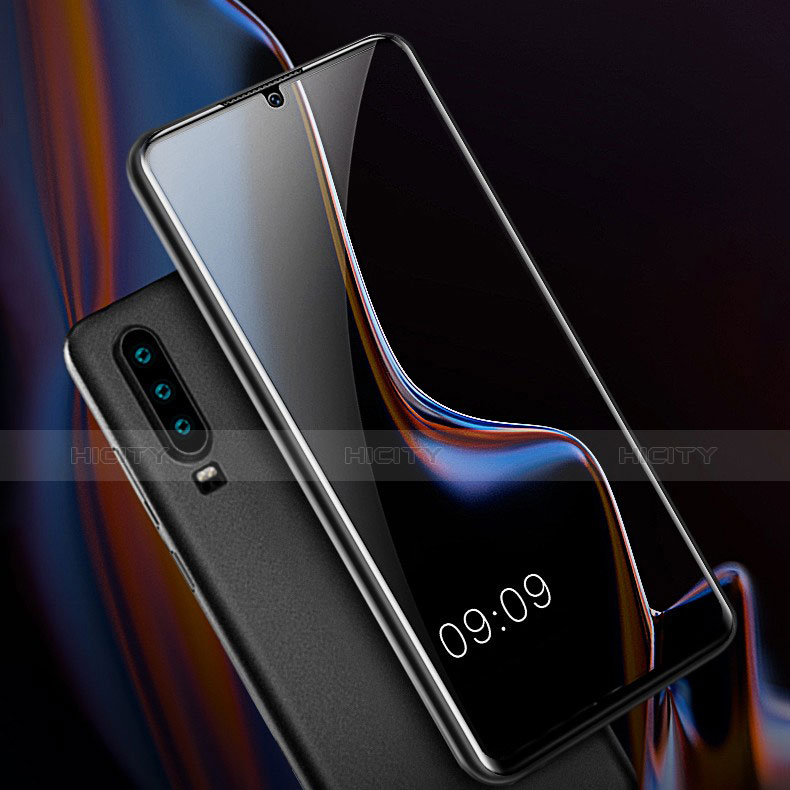 Huawei P30用強化ガラス フル液晶保護フィルム F06 ファーウェイ ブラック