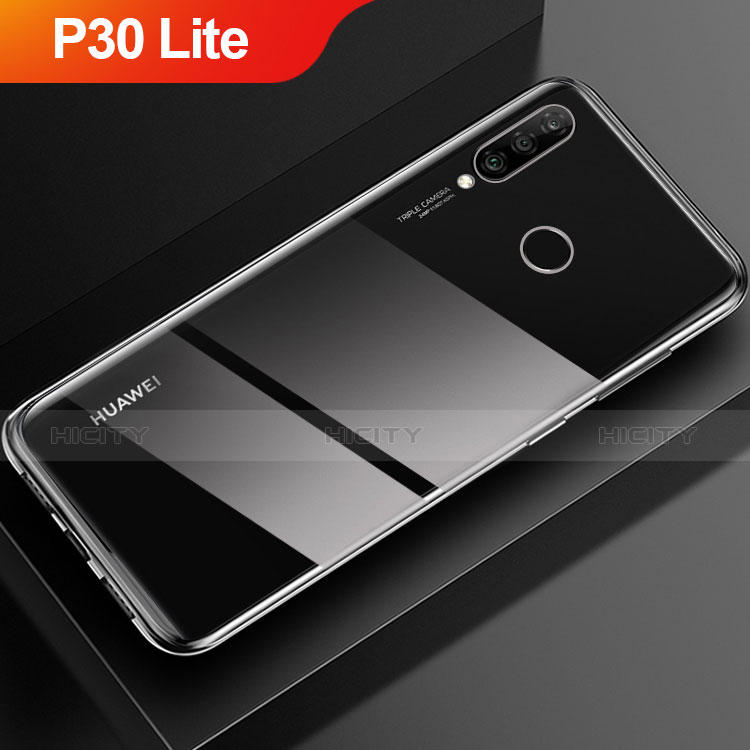 Huawei P30 Lite用極薄ソフトケース シリコンケース 耐衝撃 全面保護 クリア透明 T02 ファーウェイ クリア
