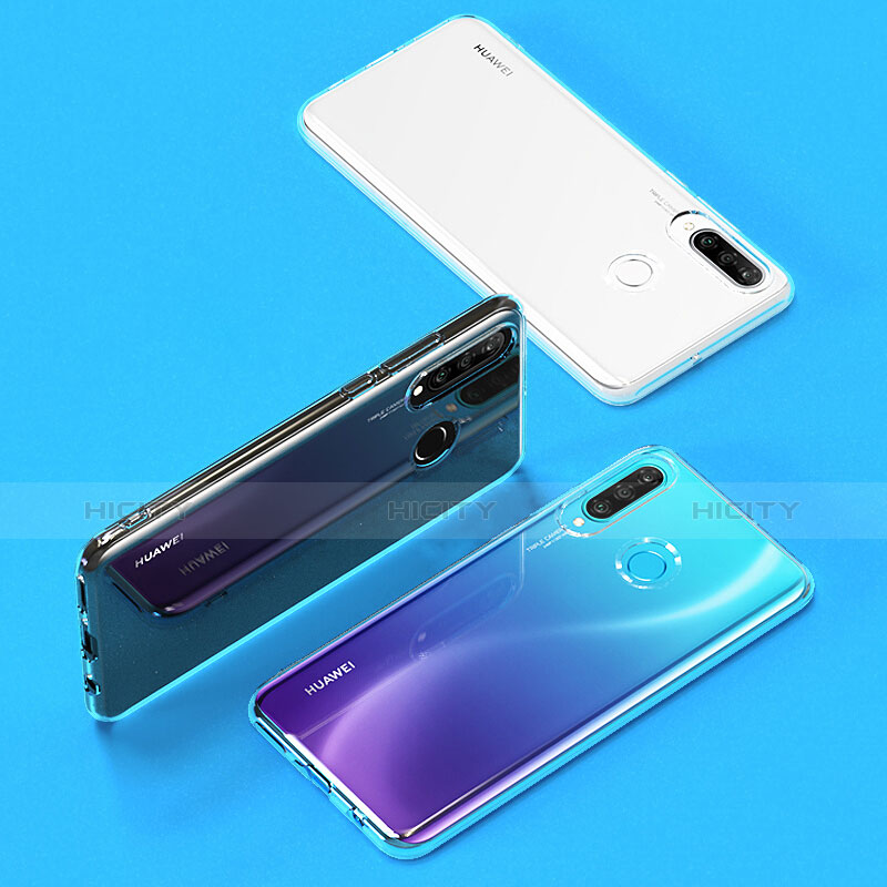 Huawei P30 Lite用極薄ソフトケース シリコンケース 耐衝撃 全面保護 クリア透明 アンド液晶保護フィルム ファーウェイ クリア