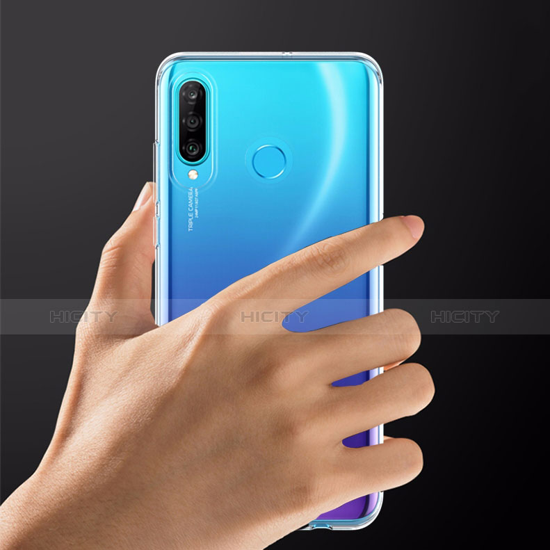 Huawei P30 Lite用極薄ソフトケース シリコンケース 耐衝撃 全面保護 クリア透明 T05 ファーウェイ クリア