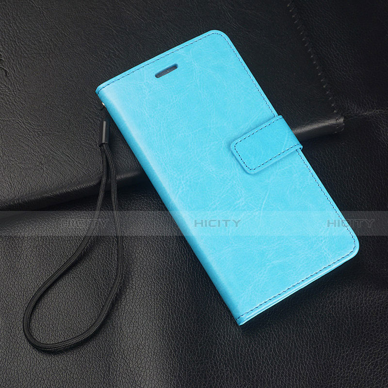Huawei P30 Lite New Edition用手帳型 レザーケース スタンド カバー T04 ファーウェイ ブルー