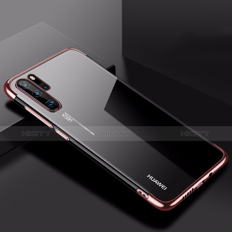 Huawei P30 Pro用極薄ソフトケース シリコンケース 耐衝撃 全面保護 クリア透明 H03 ファーウェイ ローズゴールド