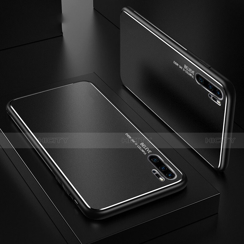 Huawei P30 Pro用ケース 高級感 手触り良い アルミメタル 製の金属製 カバー T01 ファーウェイ ブラック