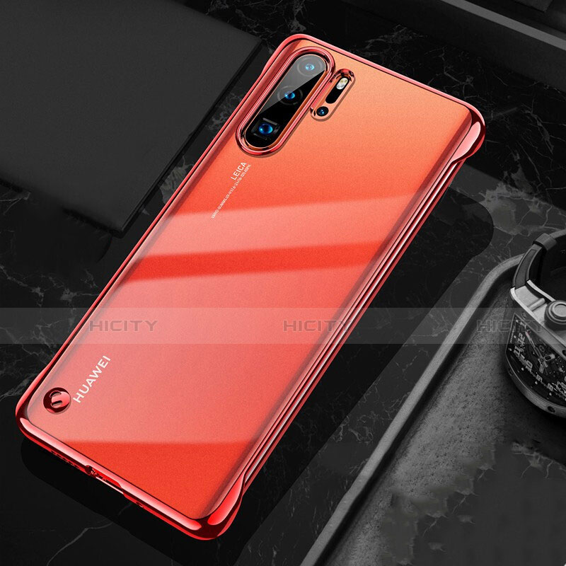 Huawei P30 Pro用ハードカバー クリスタル クリア透明 S04 ファーウェイ レッド