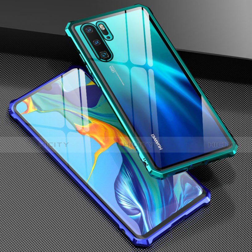 Huawei P30 Pro用ケース 高級感 手触り良い アルミメタル 製の金属製 360度 フルカバーバンパー 鏡面 カバー T08 ファーウェイ 