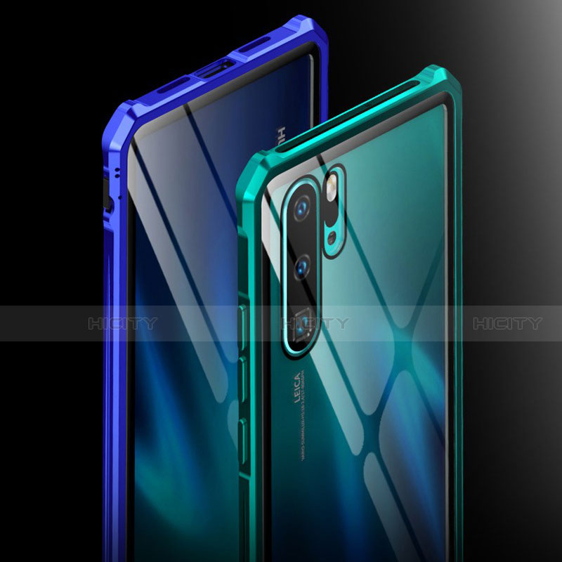 Huawei P30 Pro用ケース 高級感 手触り良い アルミメタル 製の金属製 360度 フルカバーバンパー 鏡面 カバー T08 ファーウェイ 