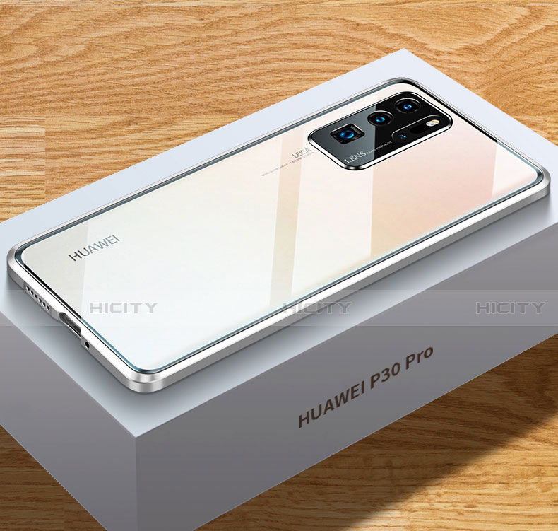Huawei P30 Pro用ケース 高級感 手触り良い アルミメタル 製の金属製 360度 フルカバーバンパー 鏡面 カバー N01 ファーウェイ 