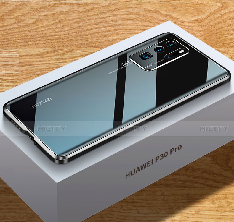 Huawei P30 Pro用ケース 高級感 手触り良い アルミメタル 製の金属製 360度 フルカバーバンパー 鏡面 カバー N01 ファーウェイ 