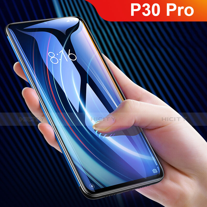 Huawei P30 Pro用強化ガラス フル液晶保護フィルム F10 ファーウェイ ブラック