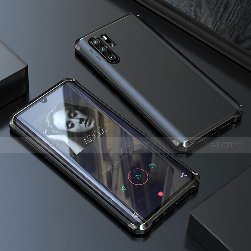 Huawei P30 Pro New Edition用ケース 高級感 手触り良い アルミメタル 製の金属製 カバー ファーウェイ ブラック