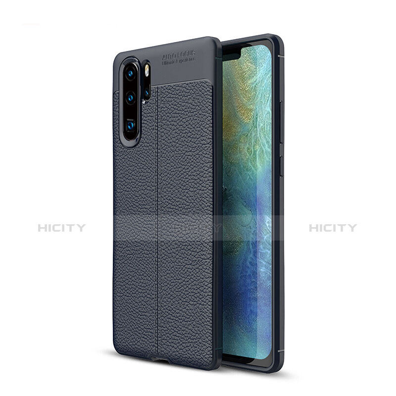 Huawei P30 Pro New Edition用シリコンケース ソフトタッチラバー レザー柄 ファーウェイ 